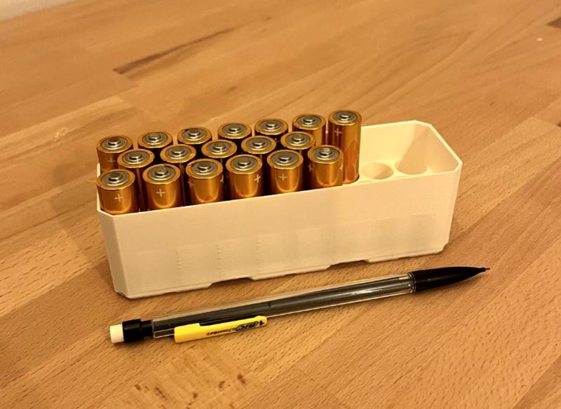 AA battery holder bin insert for Multiboard