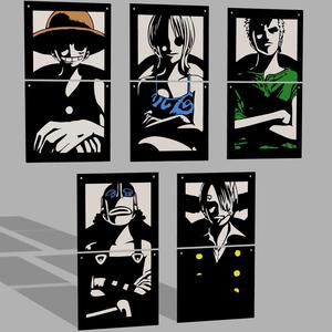 PACK 5 WALL PICTURES "ONE PIECE" - CHART - ANIME