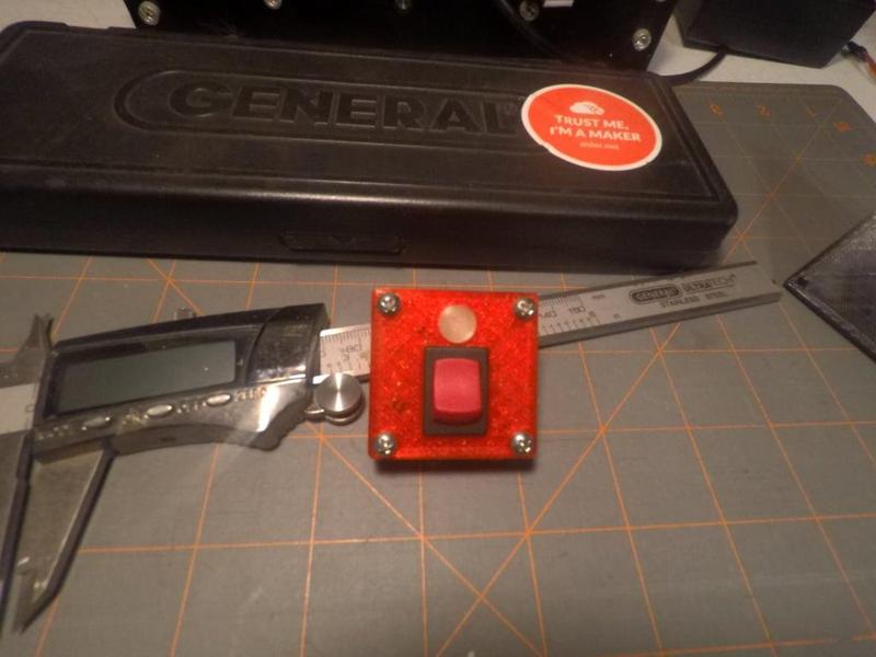 Modular Control Panel - 1x1 Rocker With Defused 5mm LED