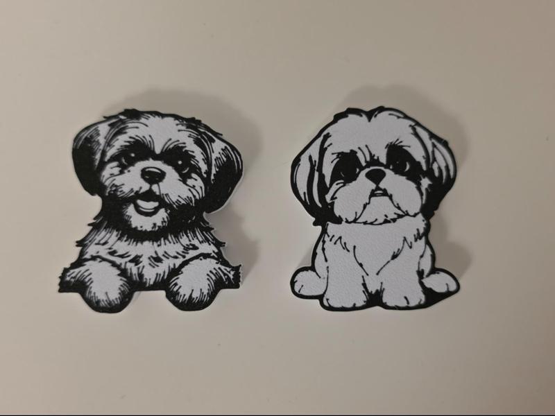 Shih tzu magnet/keychain 2 plate