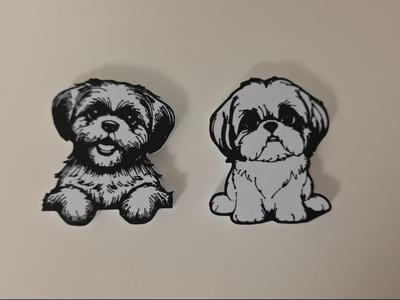 Shih tzu magnet/keychain 2 plate
