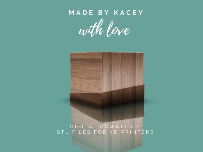 3D Printable STL File. Office or Home Square Planter Designed for a Succulent Garden, Moss Bowl & Various Plants - Instant Download - Sq 1