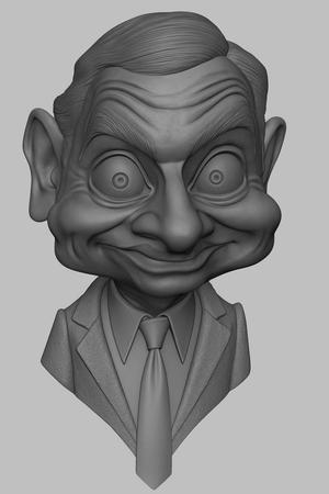 MR. Bean Bust STL FILE Caricature