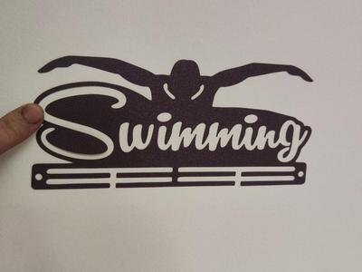 Swimming medal hanger