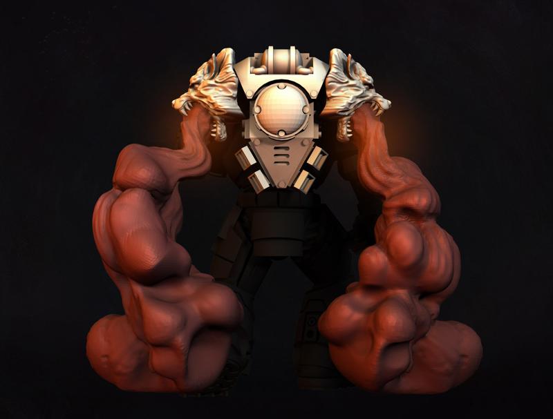 Wolf backpack with flames