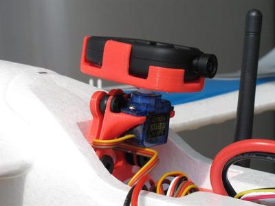 FPV panning mount for #808 keychain camera and AXN Floater Jet plane