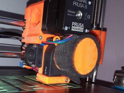 Prusa i3 MkII Extruder Fan Filter Cage