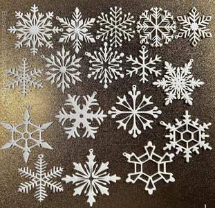 Snow flakes.