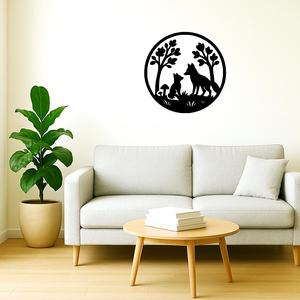 fox circle wall decoration