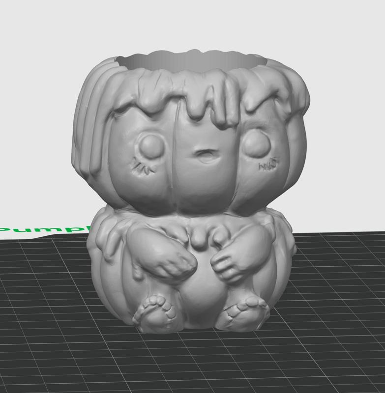 Cute Pumpkin Candle Holder -  Print in Place No Supports- SEREV3d stl