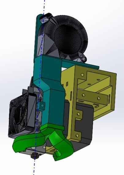 Sapphire Plus mount for Mellow NF-BMG BMG NF-WIND Aero direct extruder
