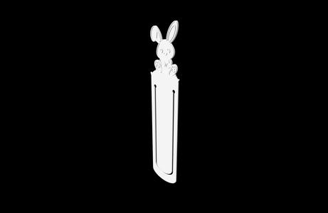 Sitting Bunny / Rabbit - Farm Animals - Bookmark