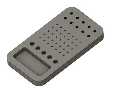 CNC Bit and Collar holder with small parts tray