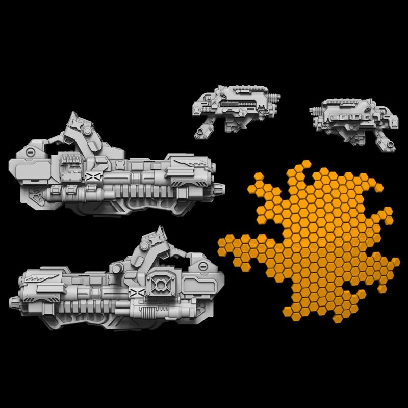 CABLE GUNS AND SHIELD