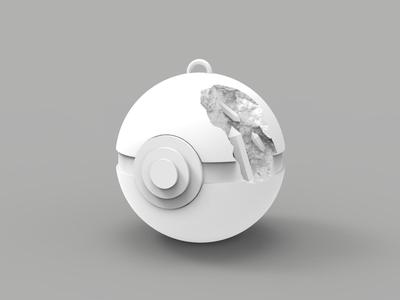POKEBALL KEYCHAIN DANIEL ARSHAM STYLE SCULPTURE - WITH CRYSTALS AND MINERALS