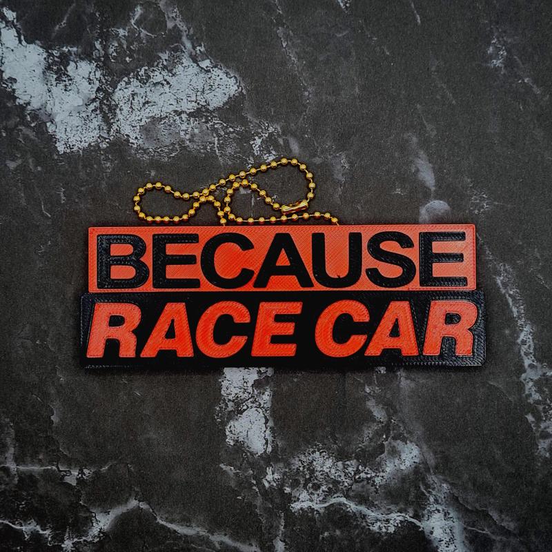 Because Racecar Charm - JCreateNZ