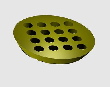 Bottle drain grid for hydroponics (to help prevent clogs)