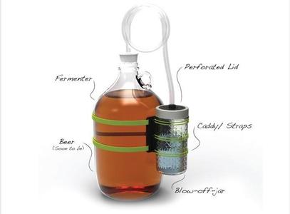 Brewing Blow-Off-Tube Caddy