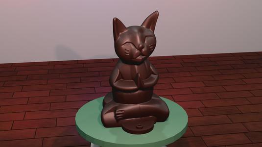 Meditating Cat Incense Holder