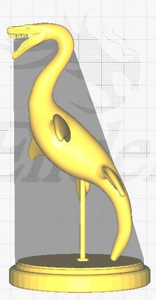 Elasmosaurus with Base - Cretaceous Marine Giant