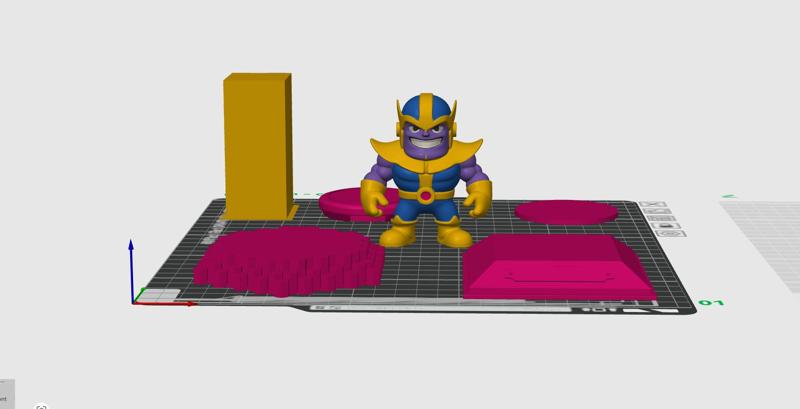 TANOS STATUE MARVEL +  X4 BASE +  X2 LOGOS