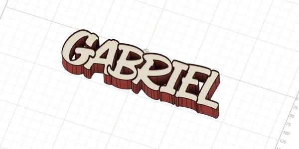 Illuminated First Name GABRIEL