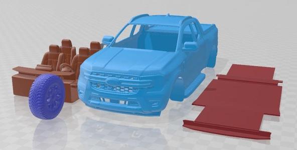 Ford Ranger Wildtrak Super Cab 2024 Printable Car