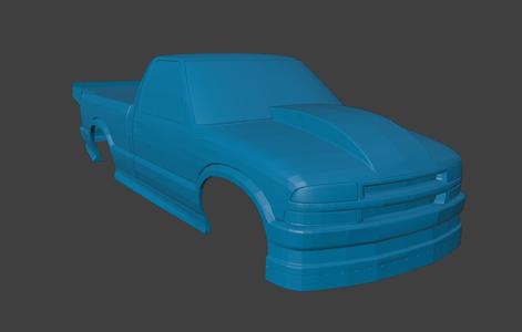RC BODY 1998 S10 CHEVROLET DRAG 1/10 3D PRINT STL