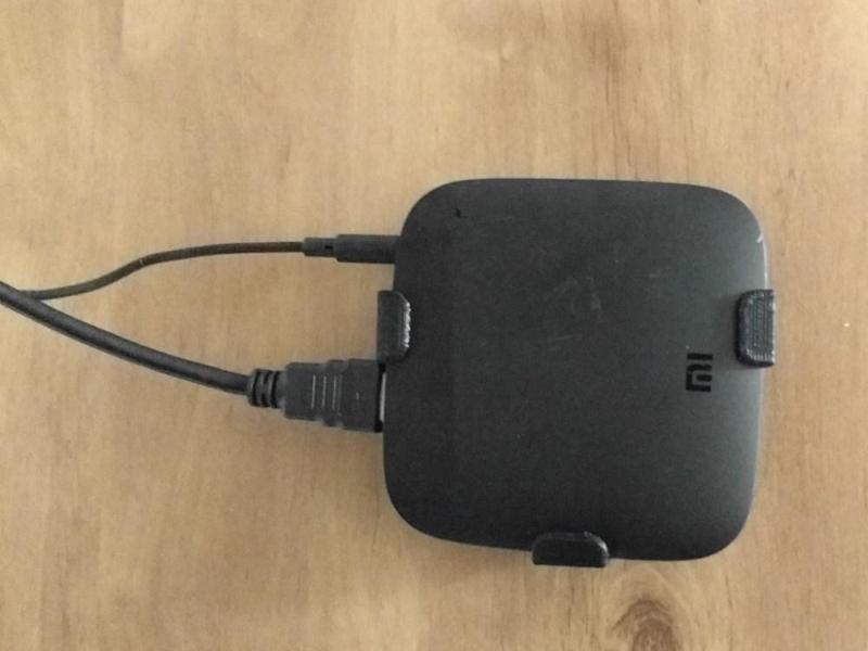 MiBox 3 Wall Bracket (cables from left)