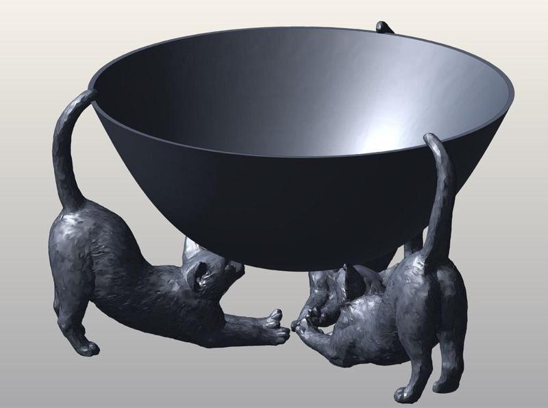 Cat Stretch Candy Bowl