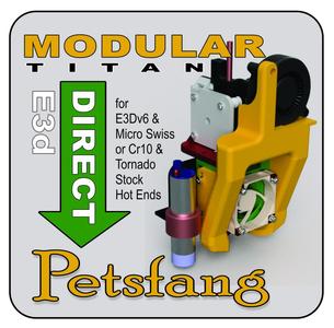 Petsfang Direct for E3D Titan Direct Extruder for Micro Swiss/ E3Dv6/ or Stock CR10 & Tevo Tornado hot ends