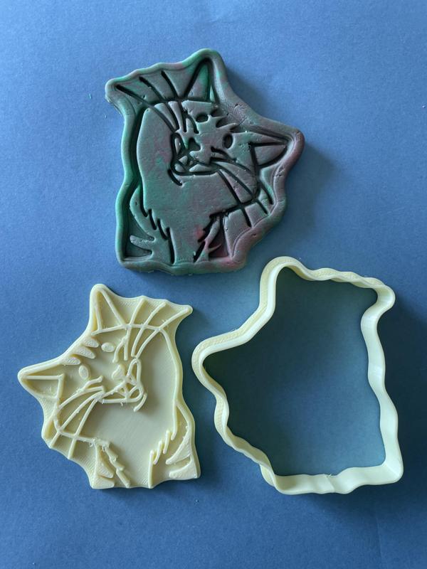 Laughing cat cookie cutter