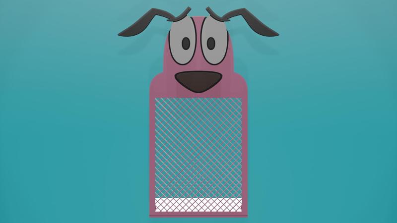 Exhibidor de pines Coraje el Perro Cobarde