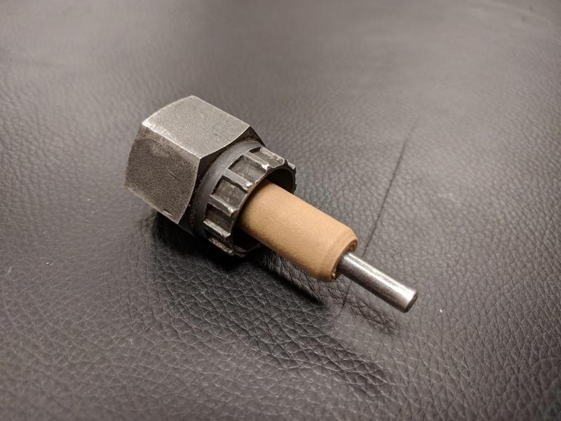 Park Tool lockring tool converter from 5mm QR to 12mm thru axle