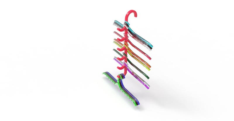 Multi-Hanger Space Saver - 3D Printable (300mm Length)