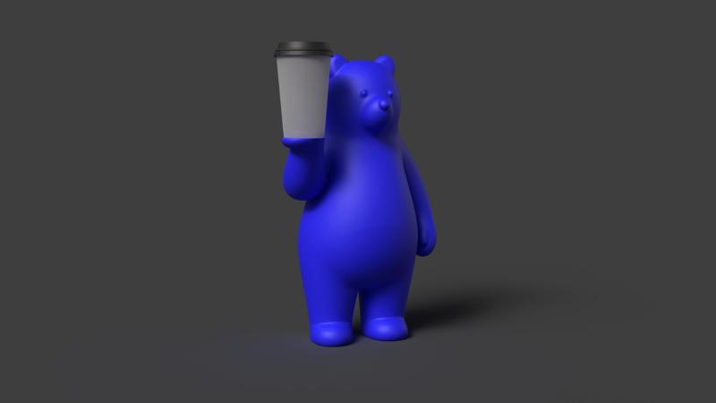 🐻 "Barista Bear" – Adorable 3D-Printed Cup Holder