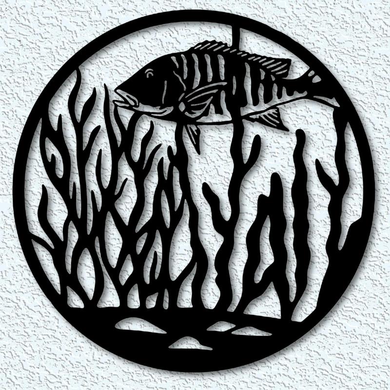 realistic fish wall art fishing wall decor 2d art perch