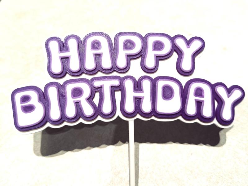 Happy Birthday Cake Topper