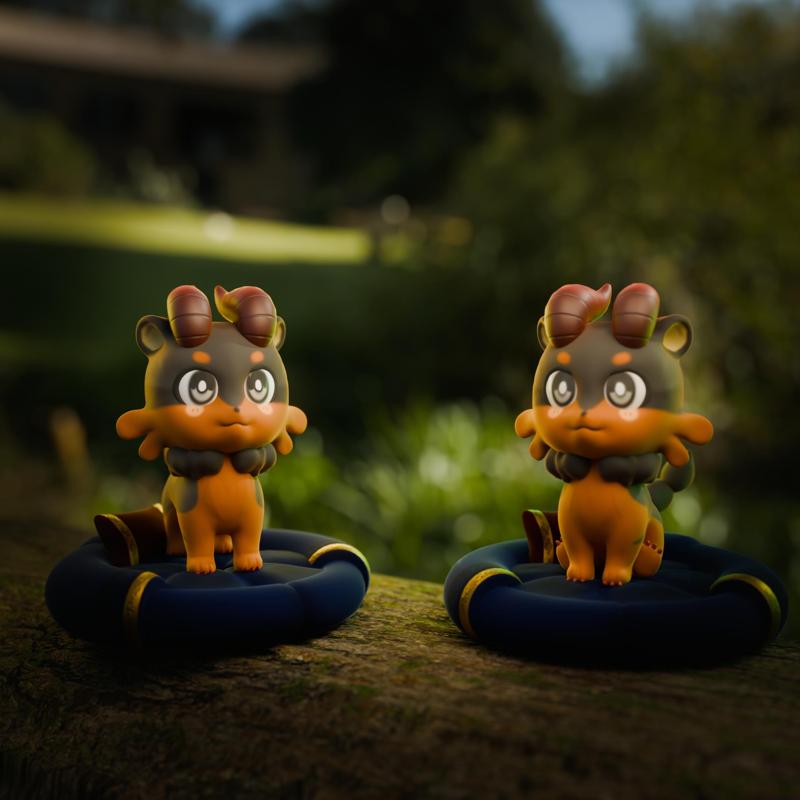 Honkai Star Rail Honkai Star Rail Orange Chimera (2 poses + pillow)