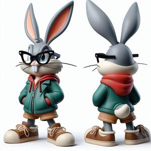 Urban vibes / urban bugs bunny / art toy / fan art / looney tunes / magic makes