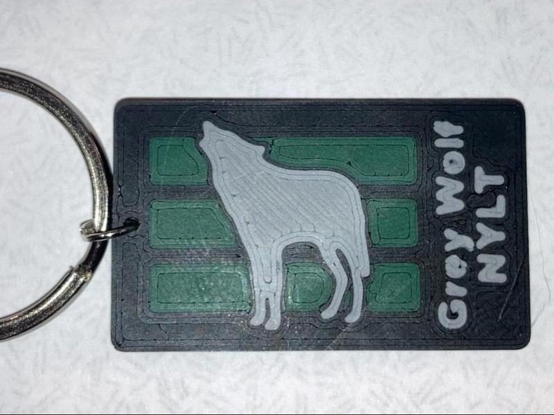 Scouts America NYLT Grey Wolf Keychain 