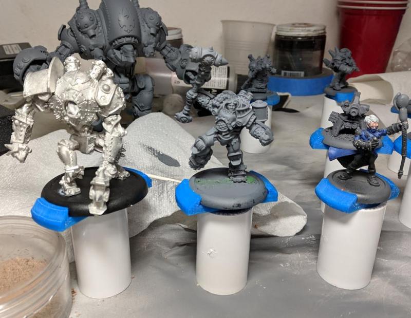 Round lip model base paint clamp 30mm 40mm 50mm