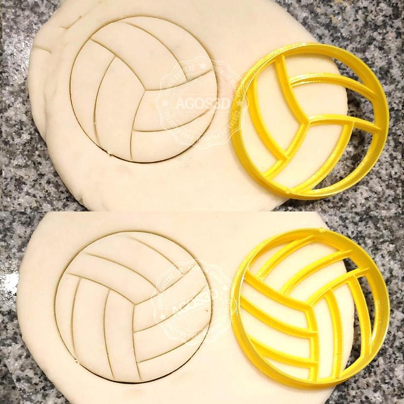 2 VOLLEYBALL COOKIE STAMPS + CUTTER - SPORT BALL