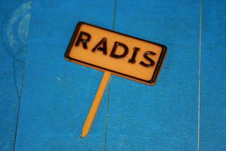 Panneau potager Radis