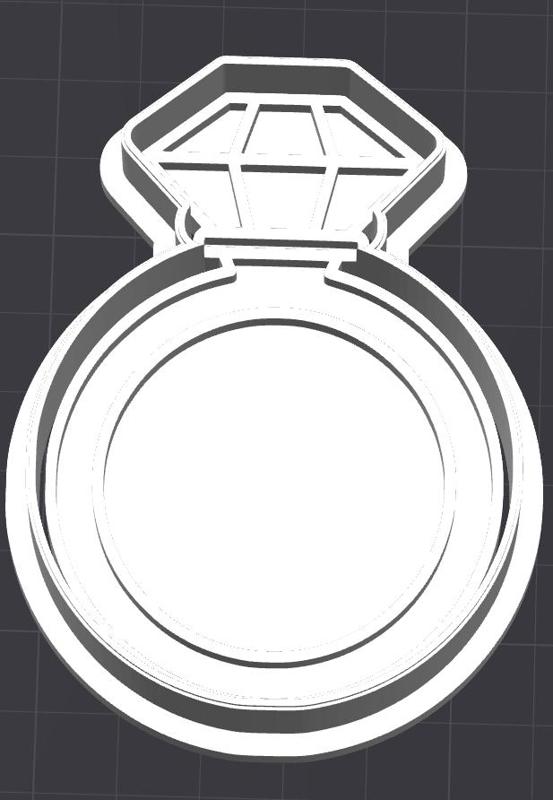 Engagement Ring Cookie Cutter + Stamp