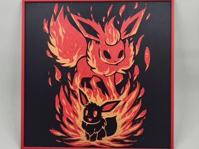 Eevee Evolution Flareon Hueforge