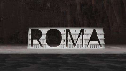 Rome Colosseum Flip Text