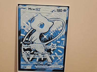 Pokemon Mew EX shiny DE XXL card Glow
