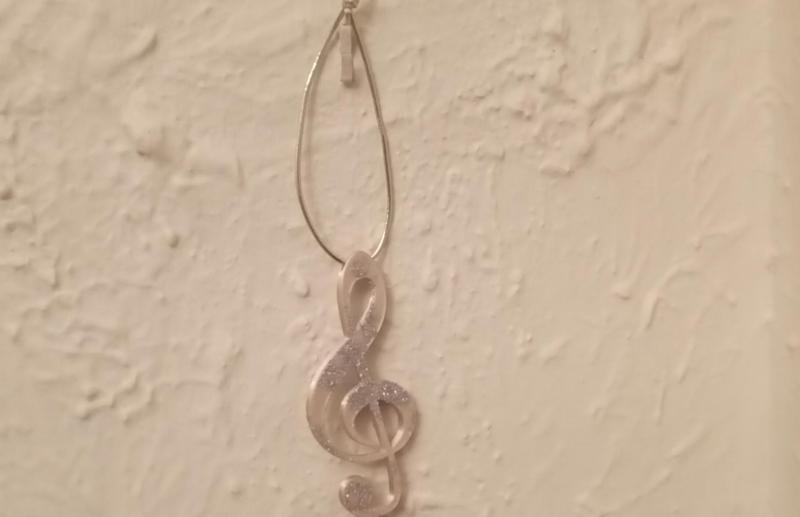 Treble Clef Christmas Ornament