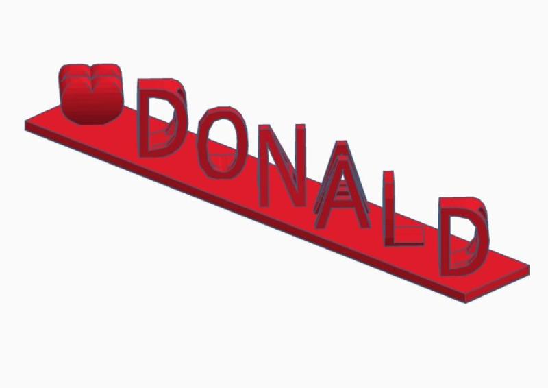 Flip text 2 in 1 (DONALD)